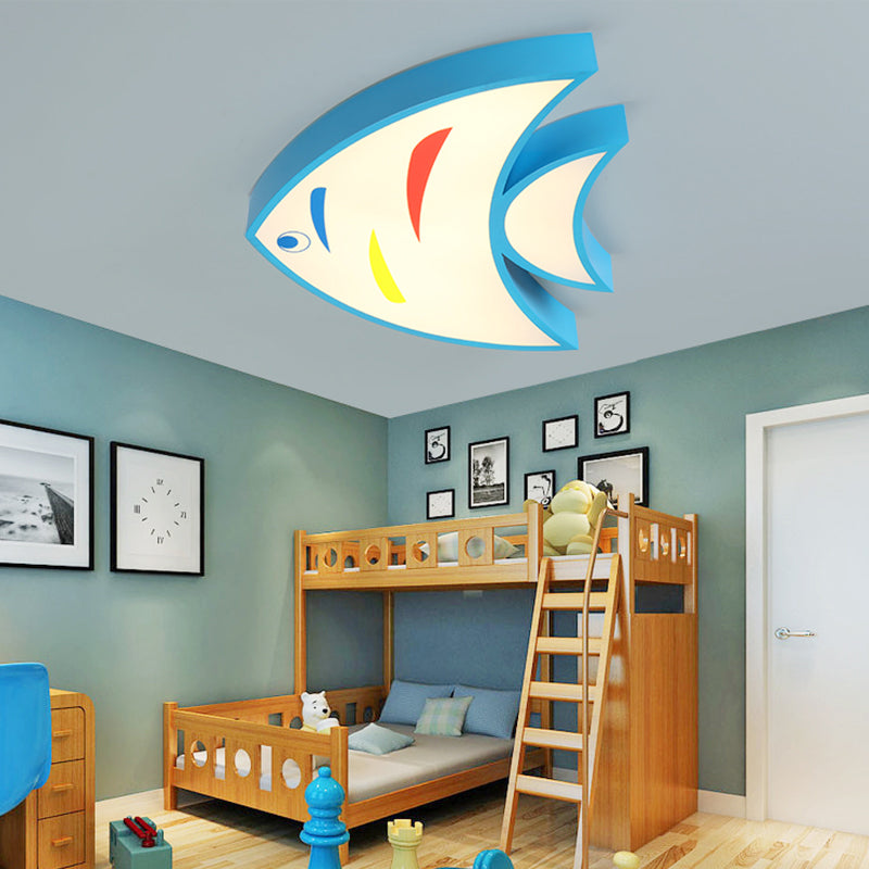 Lovely Bright-Colored Pendentif Light Fish Shaped Acrylic Hanging Light for Kindergarten Hallway