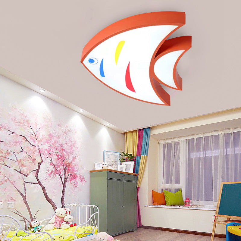 Lovely Bright-Colored Pendentif Light Fish Shaped Acrylic Hanging Light for Kindergarten Hallway