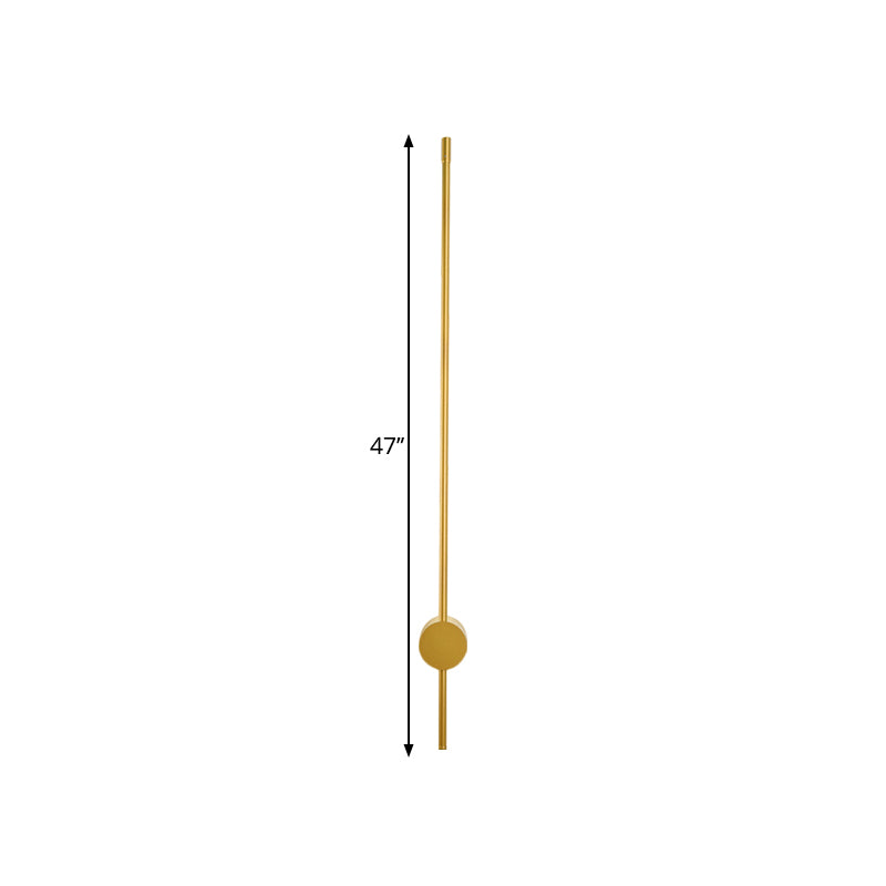 Minimalist Linear Wall Lighting Ideas Metal 47"/57" Width LED Bedside Wall Light Sconce in Gold