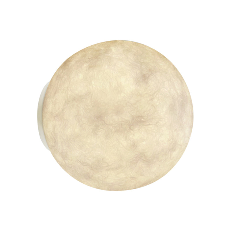 Spherical Resin Wall Mount Light Modernism 6"/10" Dia LED Yellow Wall Sconce Lighting for Living Room
