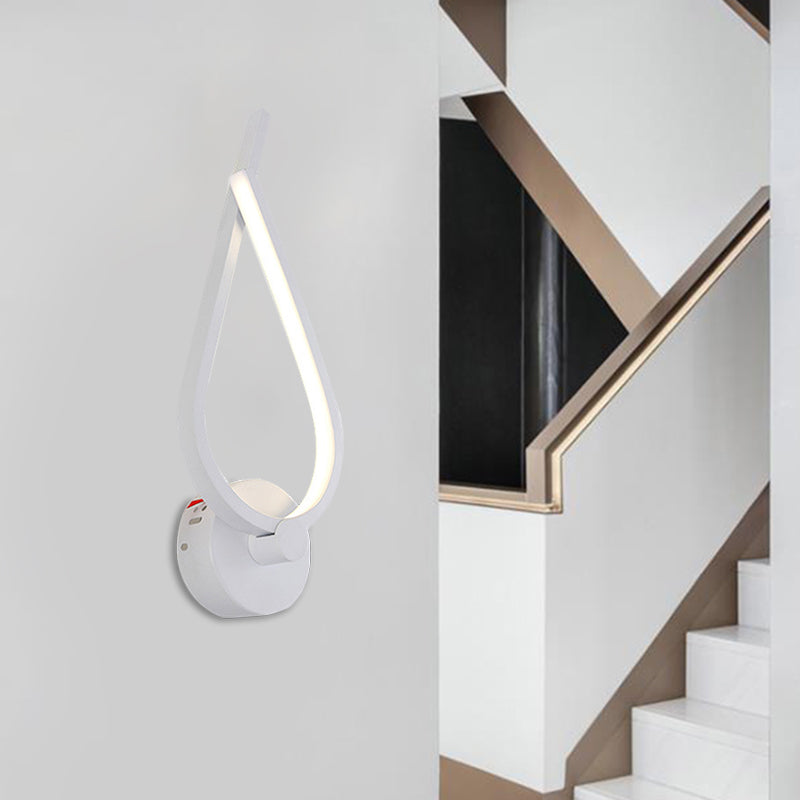 Prive de murs linéaire en métal Light Murn Murd Murd Murd Black / White LED moderne pour le couloir