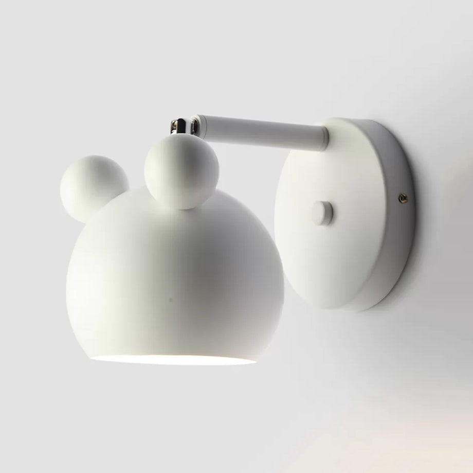 Rotatable Single Light Mouse Wall Light Nordic Stylish Metal Sconce Light for Study Room