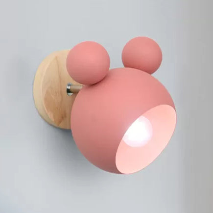 Rotatable Single Light Mouse Wall Light Nordic Stylish Metal Sconce Light for Study Room
