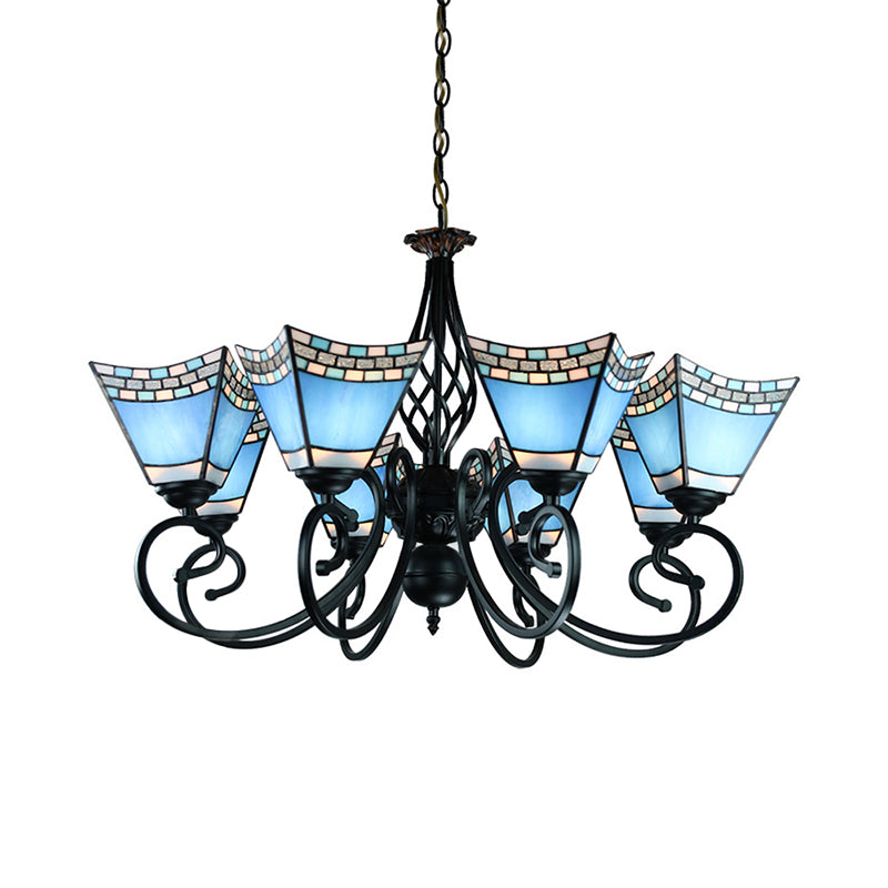 Lampadario blu nautico con piramid