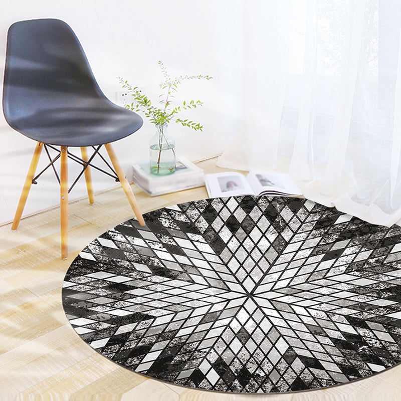 Stilvoller Modernismus-Teppich, mehrfarbiger Teppich mit geometrischem Muster, haustierfreundlich, rutschfest, waschbar, Teppich zur Dekoration