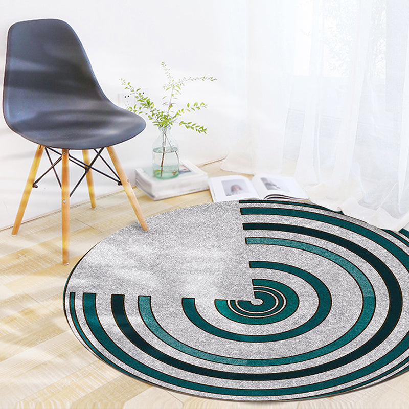 Stylish Modernism Rug Multicolor Geometric Pattern Rug Pet Friendly Anti-Slip Washable Area Rug for Decoration