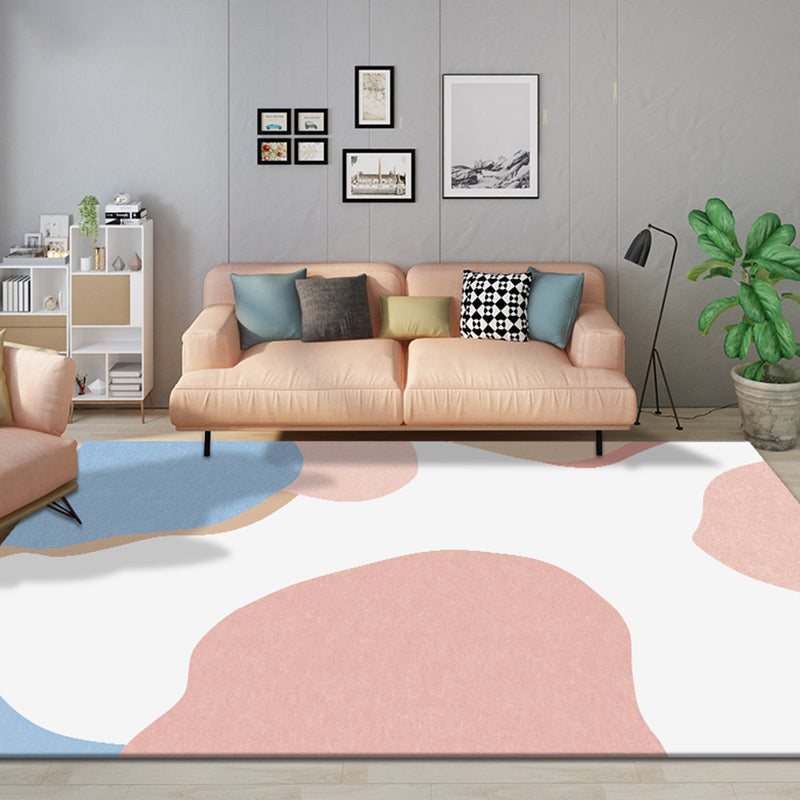Funky Multicolor Modernist Rug Polyester Colorblock Rug Washable Pet Friendly Non-Slip Carpet for Living Room