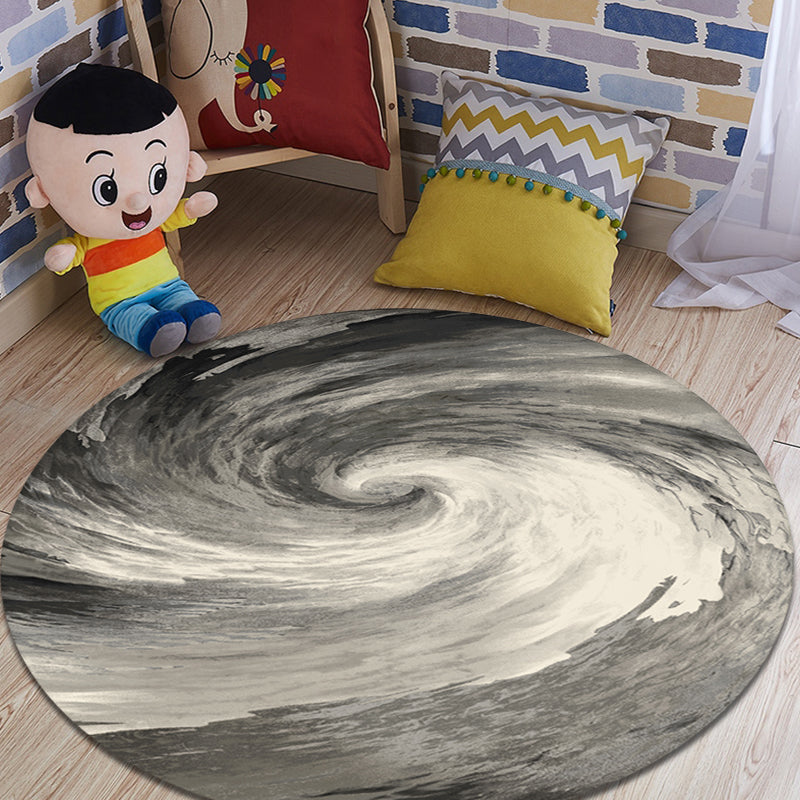 Unique Multicolor Modernist Rug Polyester Abstract Rug Washable Pet Friendly Non-Slip Carpet for Living Room