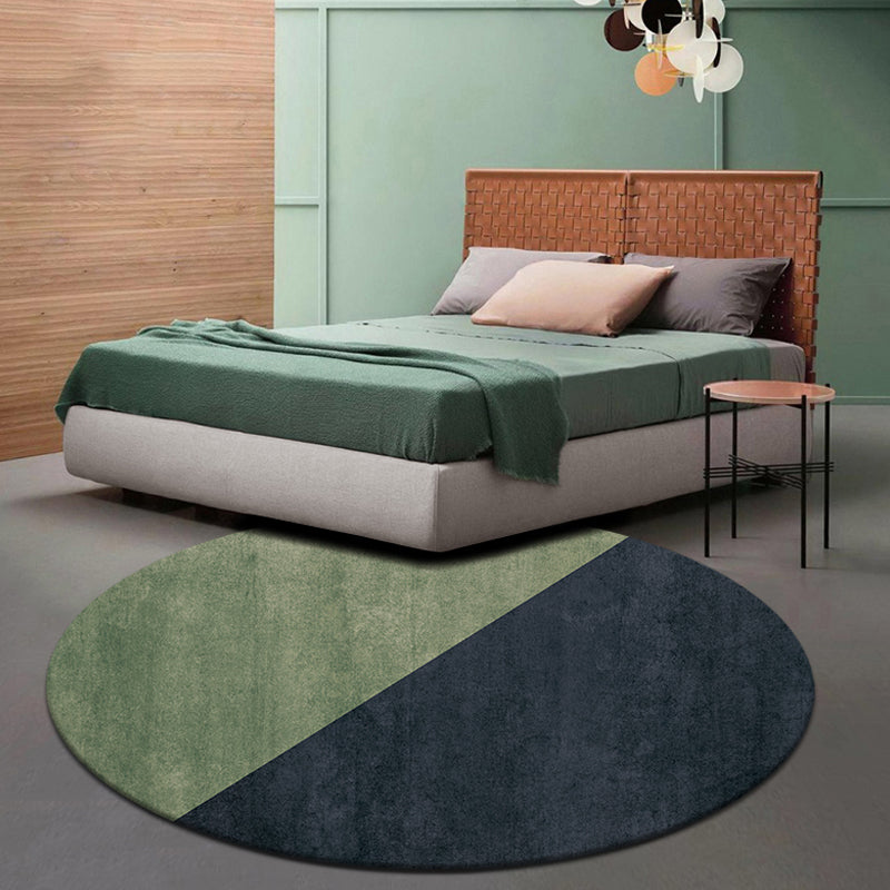 Multicolor Geometric Pattern Rug Polyester Novelty Rug Washable Anti-Slip Pet Friendly Area Rug for Study