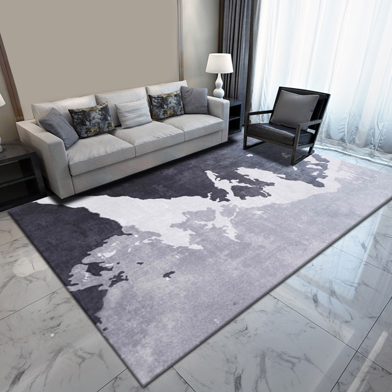Multicolor Brushstroke Pattern Rug Polyester Modern Rug Washable Anti-Slip Pet Friendly Area Rug for Living Room