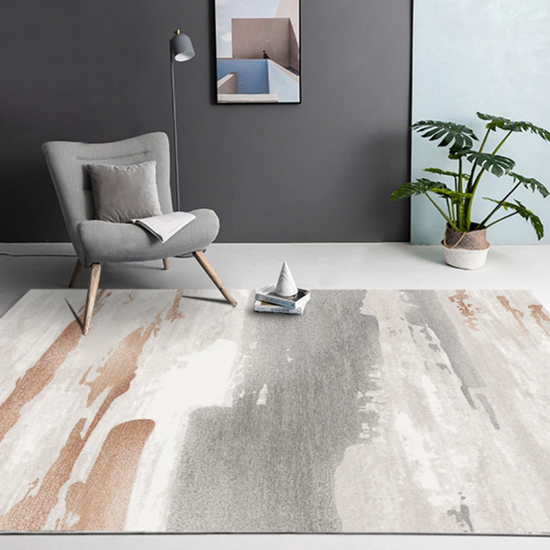 Fancy Multicolor Modernist Rug Polyester Watercolor Pattern Rug Washable Pet Friendly Non-Slip Carpet for Living Room
