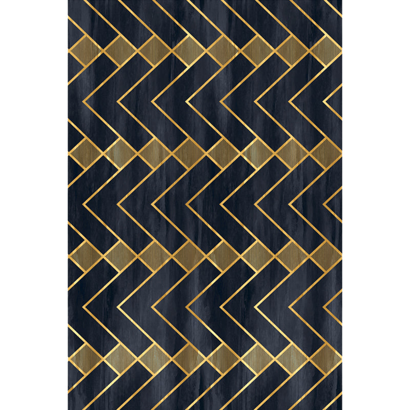 Multicolor Geometric Pattern Rug Polyester Modernism Rug Washable Anti-Slip Pet Friendly Area Rug for Study