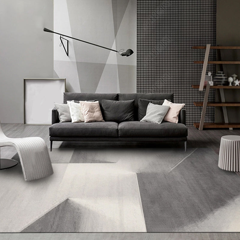 Funky Multicolor Modernist Rug Polyester Geometric Pattern Rug Washable Pet Friendly Non-Slip Carpet for Living Room