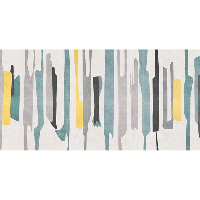 Kreativer nordischer Teppich Farbblöcke Teppich Haustierfreundlicher Anti-Rutsch-Waschbar Teppich zur Dekoration