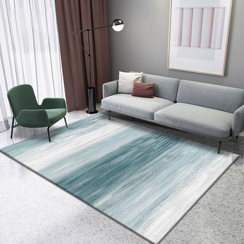 Unique Multicolor Modernist Rug Polyester Ombre Pattern Rug Washable Pet Friendly Non-Slip Carpet for Living Room