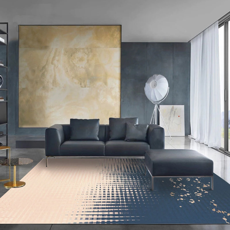 Multicolor Ombre Pattern Rug Polyester Modern Rug Washable Anti-Slip Pet Friendly Area Rug for Living Room