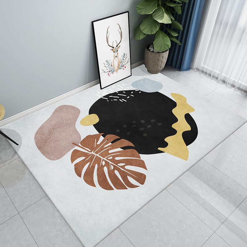 Creative Multicolor Modernist Rug Polyester Colorblock Rug Washable Pet Friendly Non-Slip Carpet for Living Room