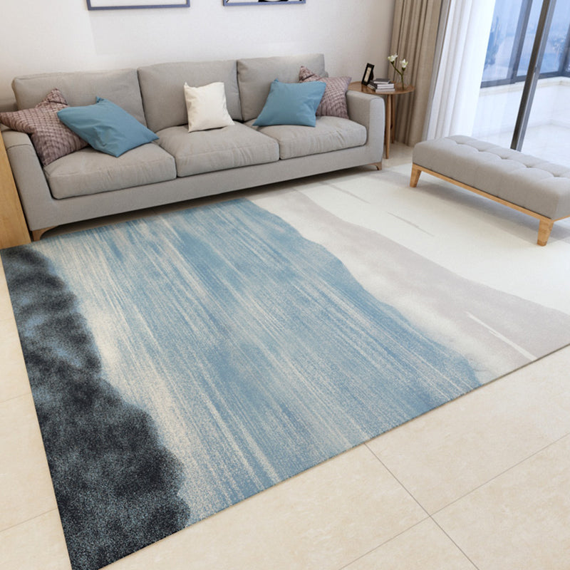 Multicolor Colorblock Rug Polyester Modern Rug Washable Anti-Slip Pet Friendly Area Rug for Living Room