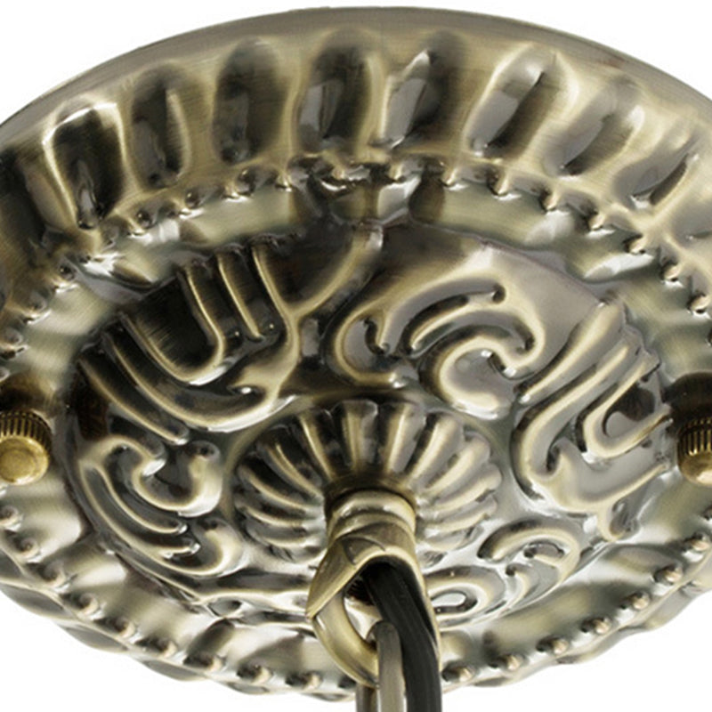 Cupola taglio a mano illuminazione lampadario in vetro tiffany 3 luci lampada a soffitto blu