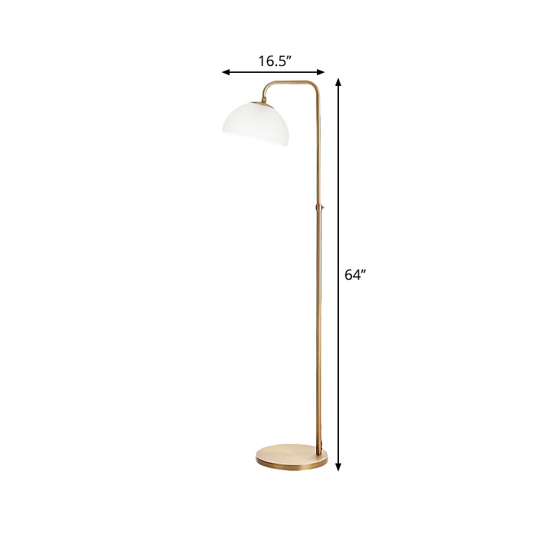 Domed Opal Glass Floor Lamp Eigentijds