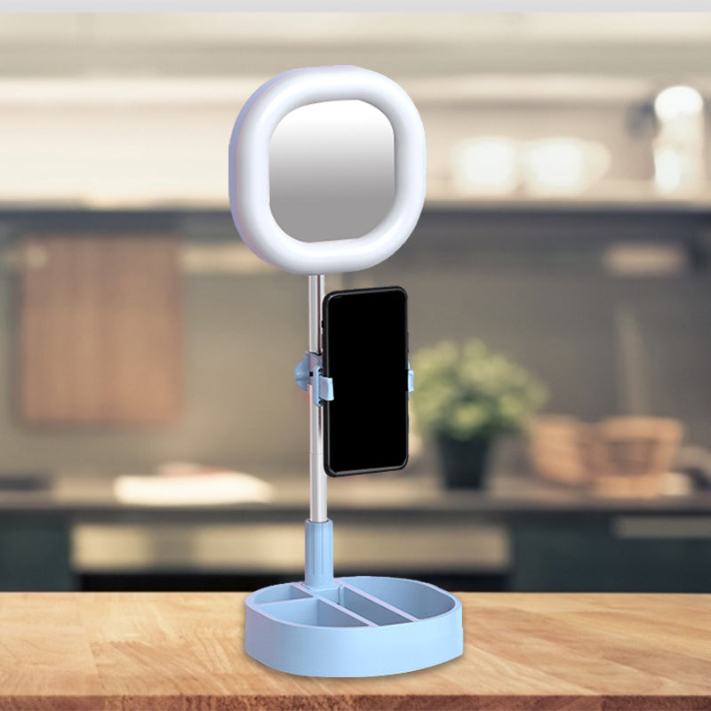 Luz de espejo LED cuadrado de estilo simple de estilo metálico/rosa/azul iluminación de relleno con puerto USB