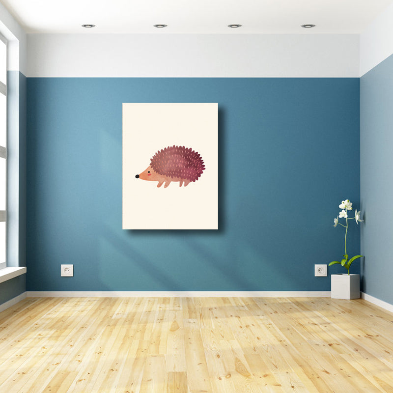 Illustrationsdruck, kleines Tier, Leinwand, helle Farbe, Kinder-Kunst-Wanddekoration für Wohnzimmer