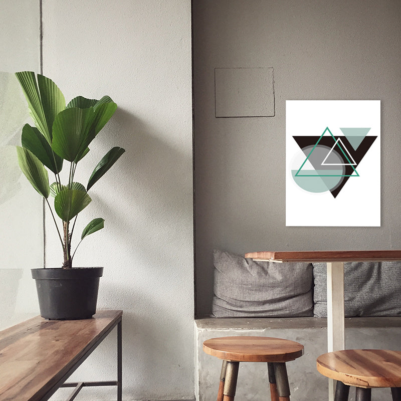 Toile à motifs graphiques, couleur claire, décoration murale élégante scandinave pour salle de jeux