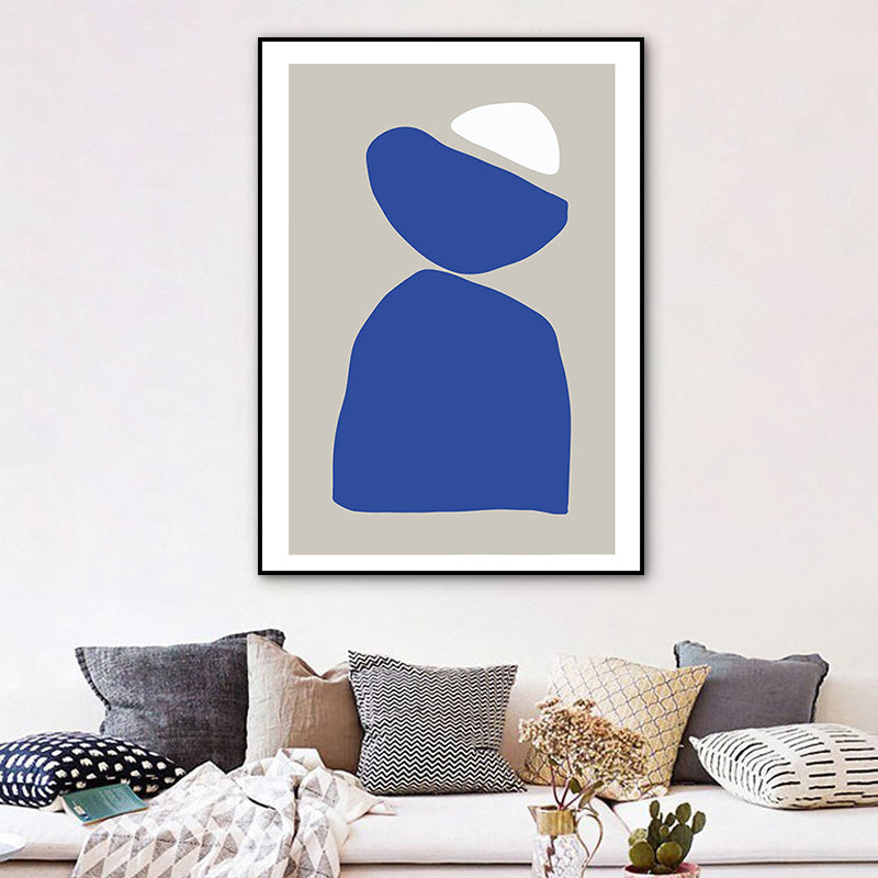 Illustration Abstract Canvas Wall Art for Home Gallery, Blue, Multiple Sizes Available