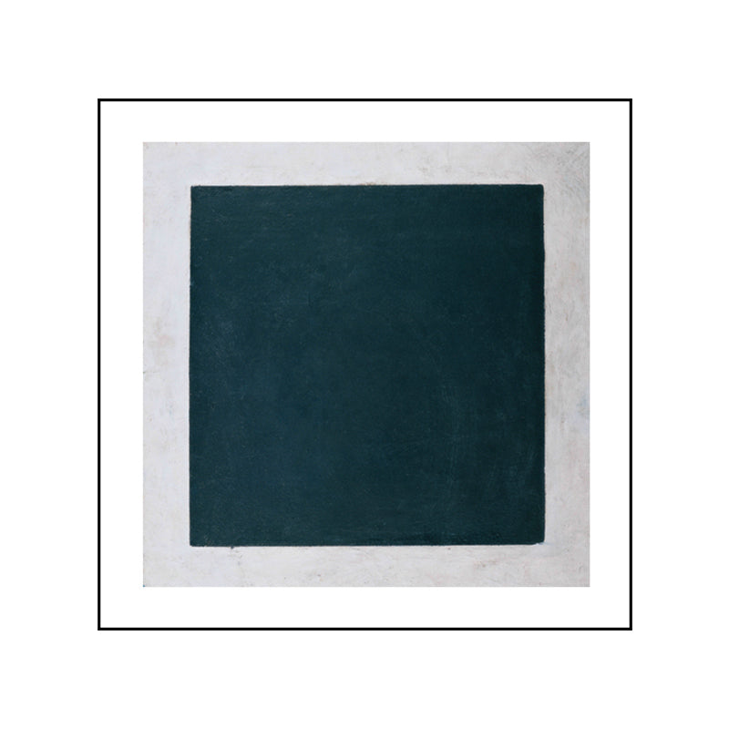 Simple Style Geometrical Art Print Canvas Textured Dark Color Wall Decor for Corridor