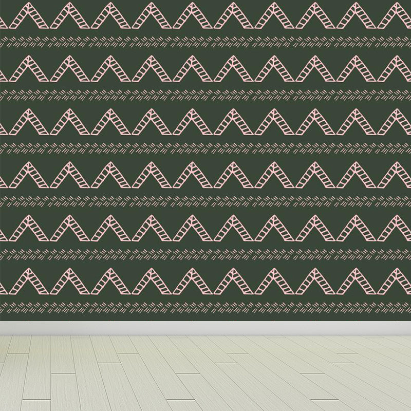 Fresh Abstract Pattern Mural Wallpaper Contemporary Non-Woven Material Wall Covering