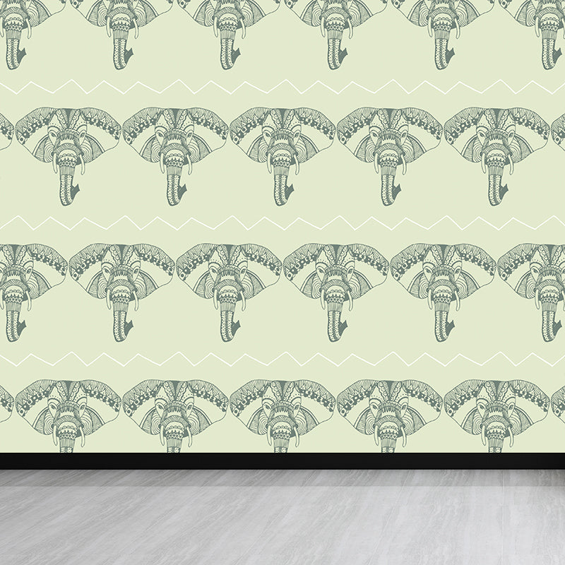 Fresh Abstract Pattern Mural Wallpaper Contemporary Non-Woven Material Wall Covering