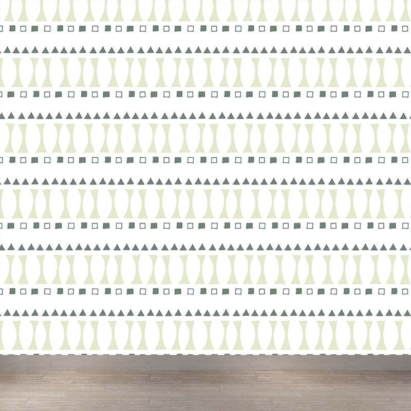 Fresh Abstract Pattern Mural Wallpaper Contemporary Non-Woven Material Wall Covering