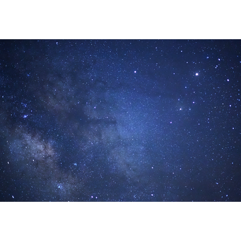 Large Night Time Mural for Home Cloud and Stars Close-Up Wall Art in Blue, Waterproof