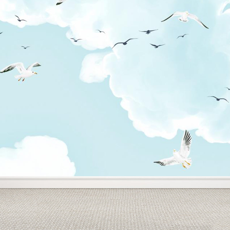 Décalcomanie murale moderne géante, décoration murale de paysage de ciel de couleur douce, taille personnalisée disponible
