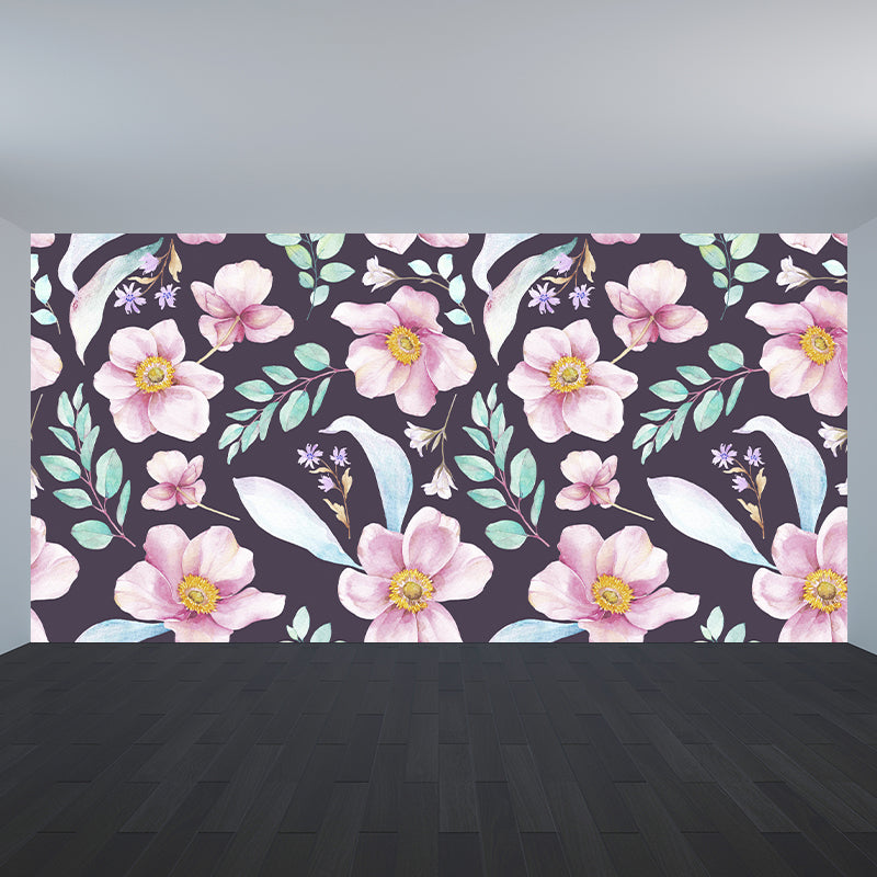 Modern Blossom Flower Print Mural Wallpaper Pastel Color Florentine Wall Covering