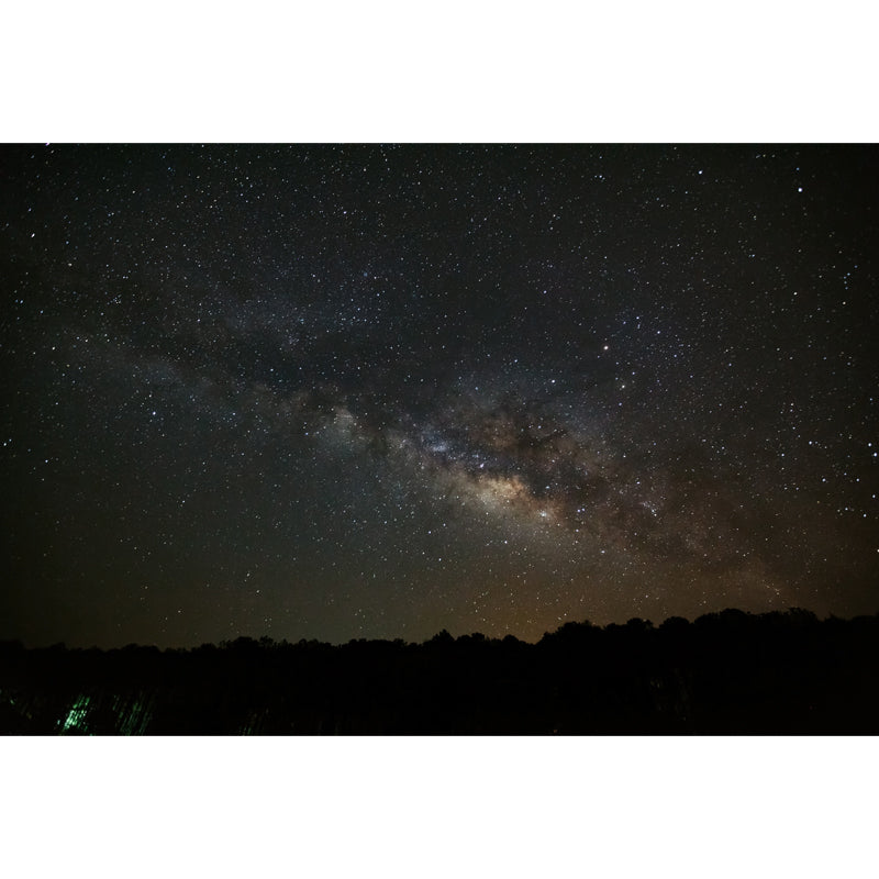 Galaxy View from Mountain Mural Modern Waterproof Home Wall Art, Custom-Made, Dark Grey-Black