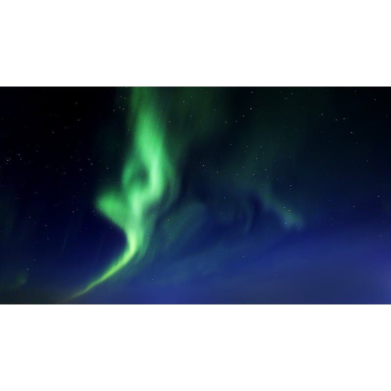 Aqua Modern Wall Paper Mural Big Aurora at Starry Night Wall Covering for Bedroom