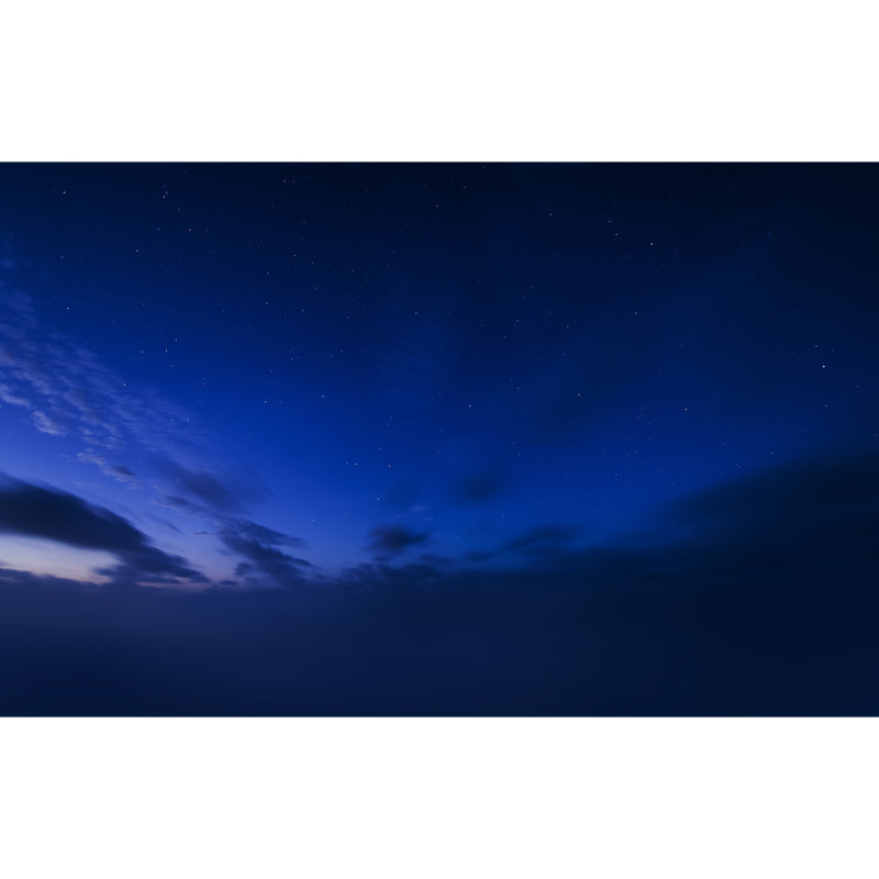 Star Sky Mural Wallpaper Blue-Black Modern Wall Covering for Living Room, Moisture Resistant