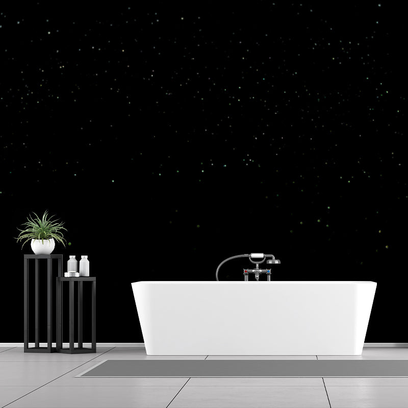 Stain Resistant Sparse Stars Mural Contemporary Non-Woven Fabric Wall Art, Custom Made