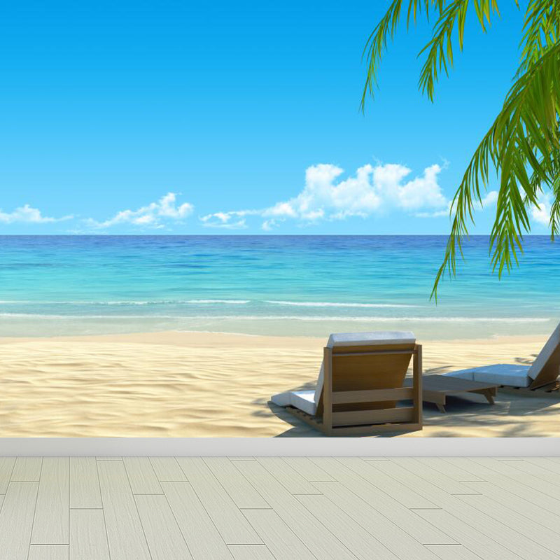 Light Color Contemporary Mural Wallpaper Sky Scenery Wall Covering for Guest Room