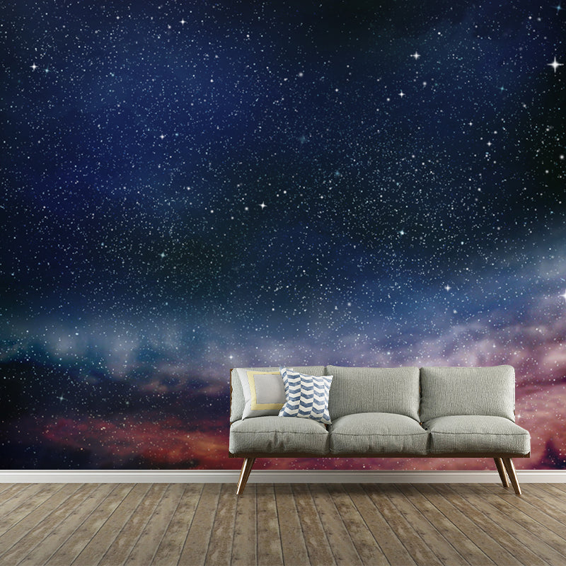 Dreamy Galaxy Night Mural Decal Indoor Space Universe Wall Covering, Made to Measure