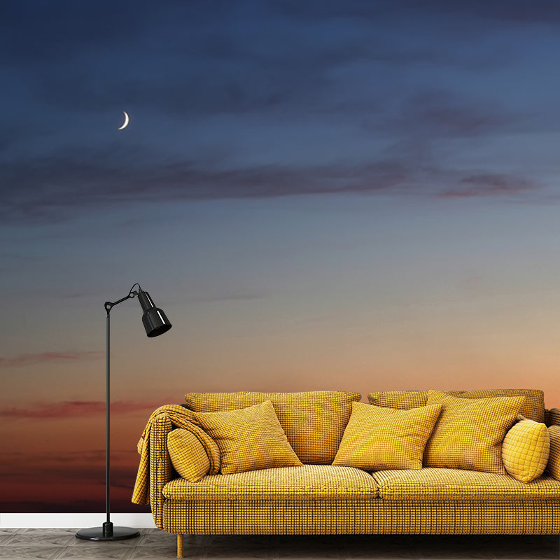 Large Nightfall Crescent Wallpaper Mural Waterproof Modern Living Room Wall Decor
