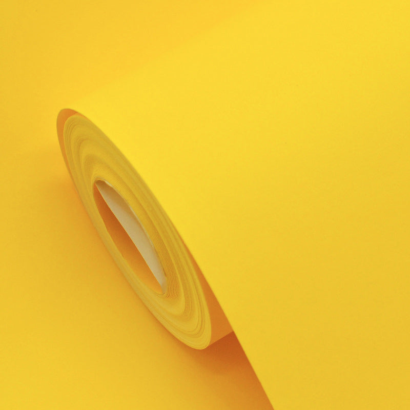 Water-Resistant Pure Color Waterproof Non-Pasted Wallpaper, 20.5"W x 33'L