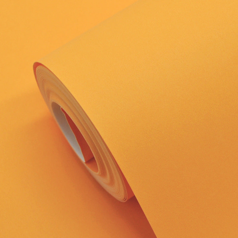 Water-Resistant Pure Color Waterproof Non-Pasted Wallpaper, 20.5"W x 33'L