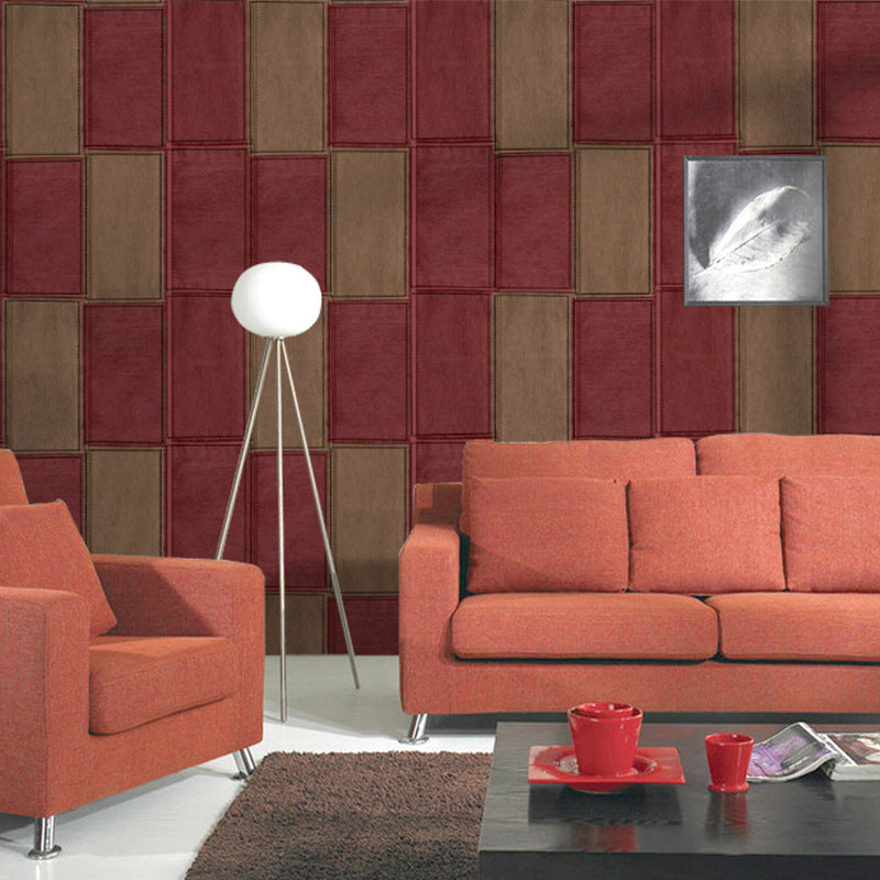 Water-Resistant Non-Pasted Bricks of Vertical Rectangle PVC Wallpaper
