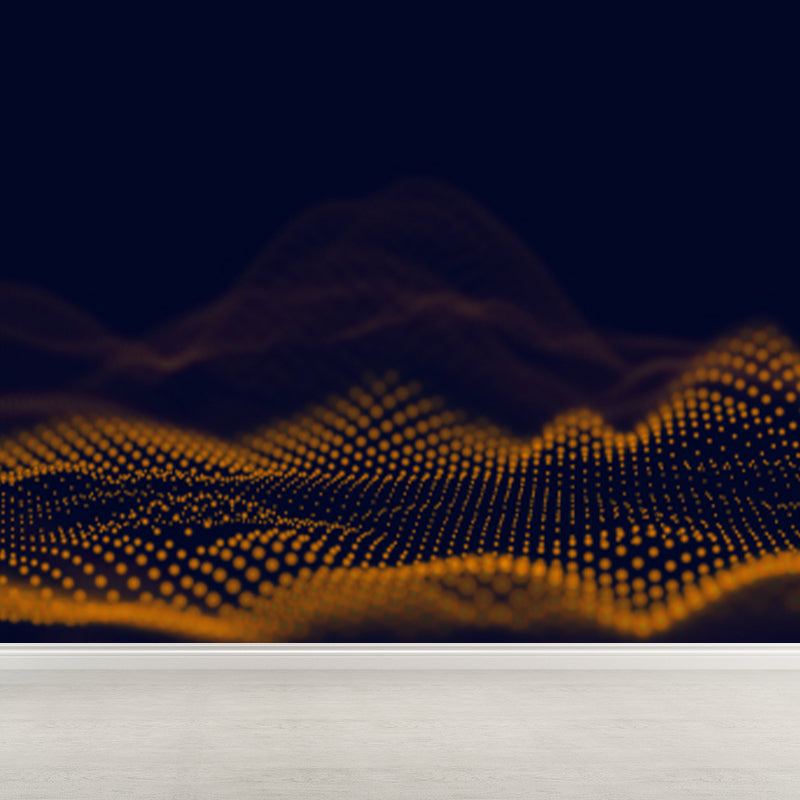 Futuristic Abstract Graphic Mural for Boys Bedroom Customised Wall Covering in Soft Color