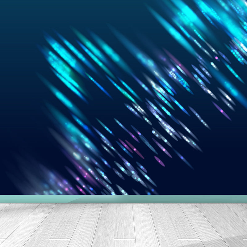 Futuristic Abstract Graphic Mural for Boys Bedroom Customised Wall Covering in Soft Color