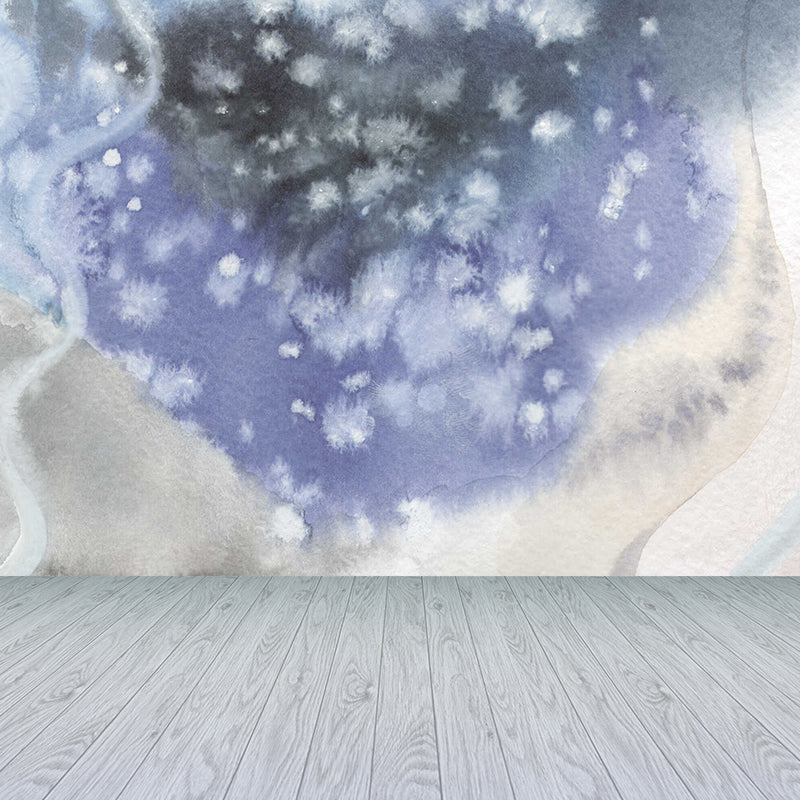 Light Color Abstract Graphic Mural Stain Resistant Contemporary Bathroom Wall Covering