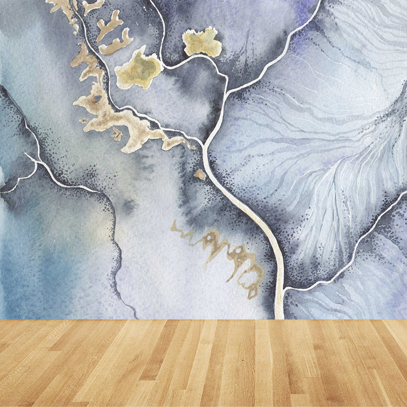 Light Color Abstract Graphic Mural Stain Resistant Contemporary Bathroom Wall Covering