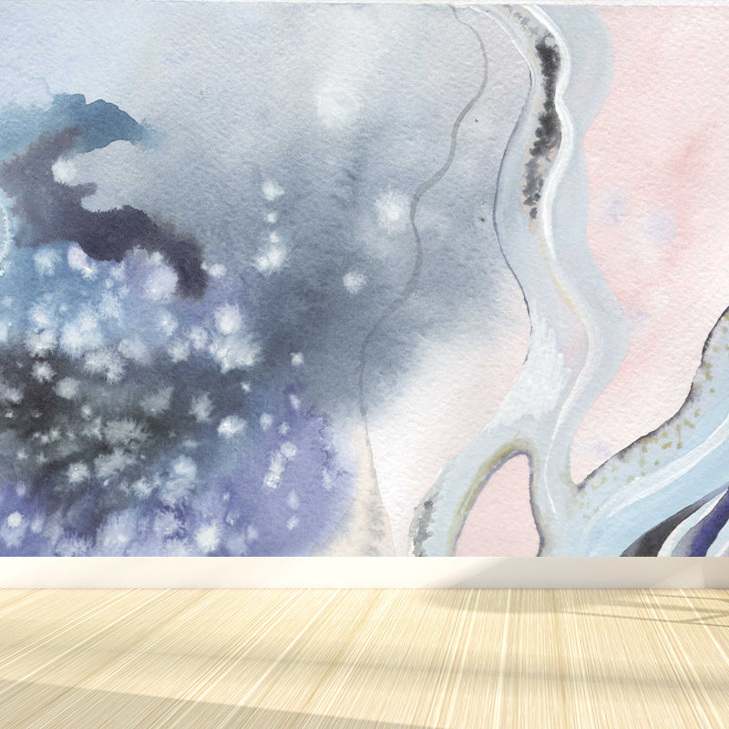 Soft Color Graphic Mural Wallpaper Abstract Modern Stain-Proof Wall Covering for Kitchen